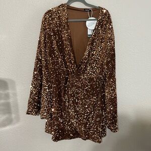 Boohoo sequin dress NWT